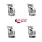 Service Caster 5 Inch V Groove Semi Steel Wheel Swivel Caster Set with Roller Bearings SCC SCC-30CS520-VGR-4 - alternate 5